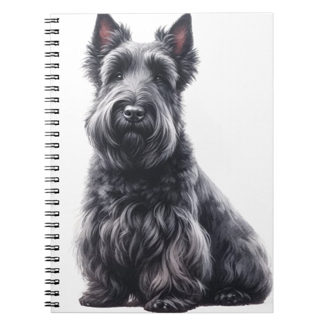 CADERNO ESPIRAL CÃO DO TERRIER ESCOCÊS ESCOCÊS NEGRO (Frente)