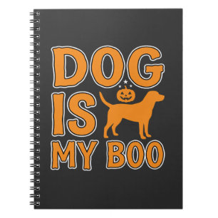 Caderno Espiral Cão é o Meu Boo Halloween Cão