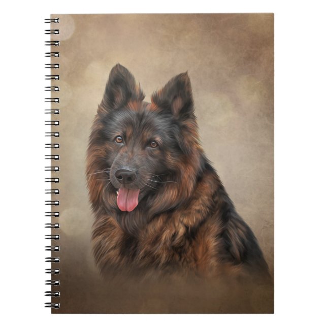 Caderno Espiral cão German shepherd (Frente)
