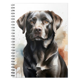CADERNO ESPIRAL CÃO LABRADOR RETRIEVER PRETO LINDO
