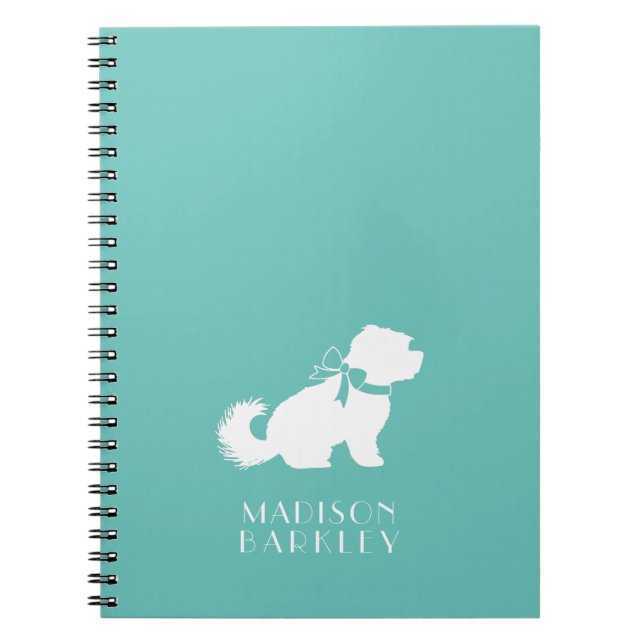 Caderno Espiral Cão Maltês Puppy Cabelo Curto Urso (Frente)