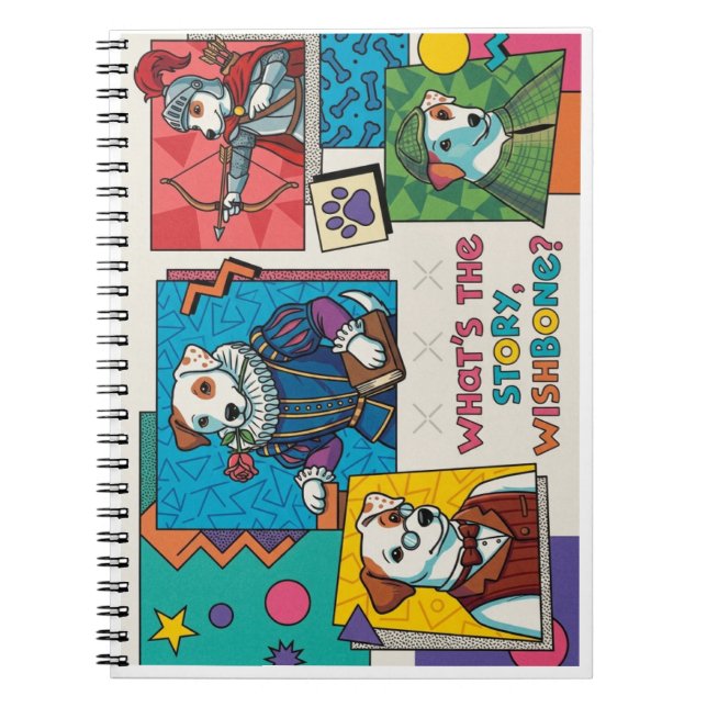 Caderno Espiral cão wishbone (Frente)