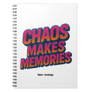 Caderno Espiral Caos Faz Memórias Retroativas Design de Ondas Sínc