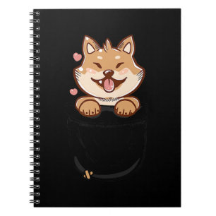Caderno Espiral Cãozinho fofo shiba inu   Pet Presente