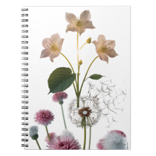 Caderno Espiral Capa de Foto Espiral Elegante Rosa Pêssego Vintage