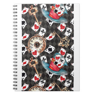 Caderno Espiral Capa de Laptop Caprichosa Alice no País das Maravi