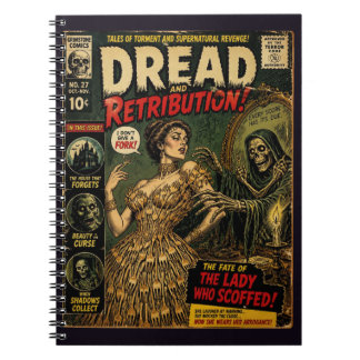 Caderno Espiral Capa de Livro Vintage de Terror Falso Não Dou uma