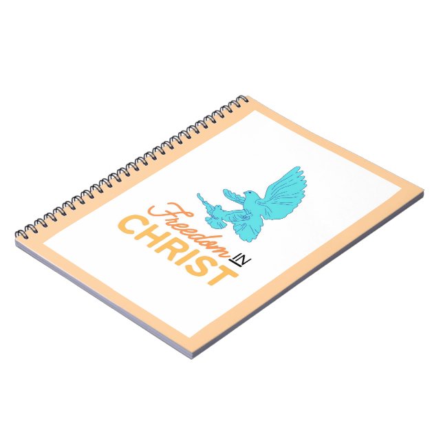 Caderno Espiral Capa de Tablet e Laptop Liberdade em Cristo (Left Side)