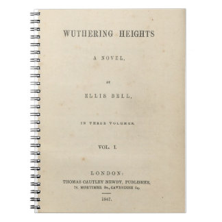 Caderno Espiral Capa do livro 1847 do original de Wuthering