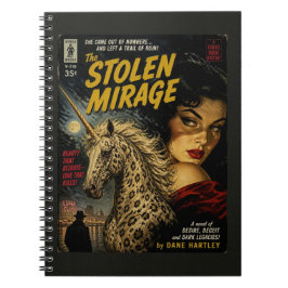 Caderno Espiral Capa do Livro do Mistério do Unicórnio Miragem Rou