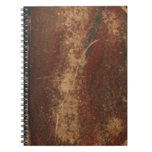 Caderno Espiral Capa do livro do vintage, limite retro do couro do