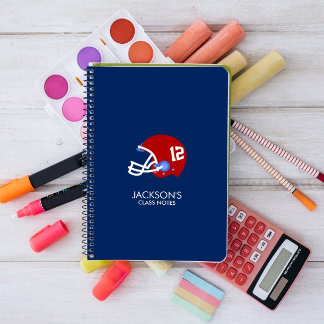 Caderno Espiral Capacete de futebol (Criador carregado)