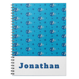 Caderno Espiral Capacete de Futebol Azul Estrela Meninos Equipe No