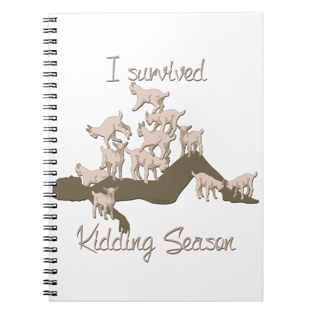 Caderno Espiral CAPAS | I Survived Kidding Season by GetYerGoat (Frente)