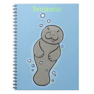 Caderno Espiral Capateiro bonito com ilustração de bolhas