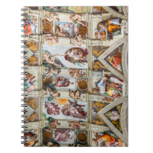 Caderno Espiral Capela Sistina Michelangelo - Vaticano, Roma, Itá