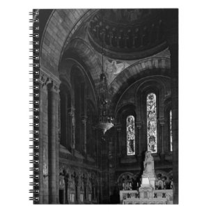 Caderno Espiral Capela virgem Vintage França Paris sacre Coeur