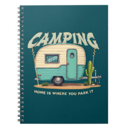 Caderno Espiral Câper de Vintage e Cotação de Camping