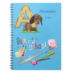 Caderno Espiral Capitais de Alfabeto de Volta à escola