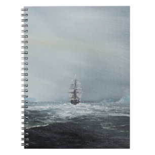 Caderno Espiral Capitão Scott e grupo da descoberta