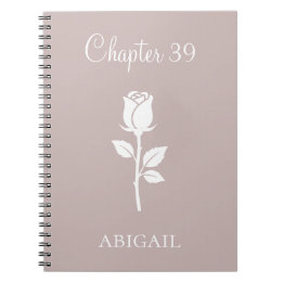 Caderno Espiral Capítulo Novo Personalizado Flor de Nascimento Jun