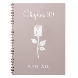 Caderno Espiral Capítulo Novo Personalizado Flor de Nascimento Jun