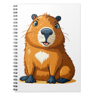 Caderno Espiral Capivara fofa
