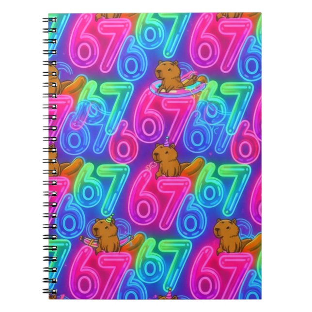 Caderno Espiral Capivaras com 67 Notebook (Frente)