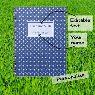 Caderno Espiral Captura de edição de treinamento azul padronizado