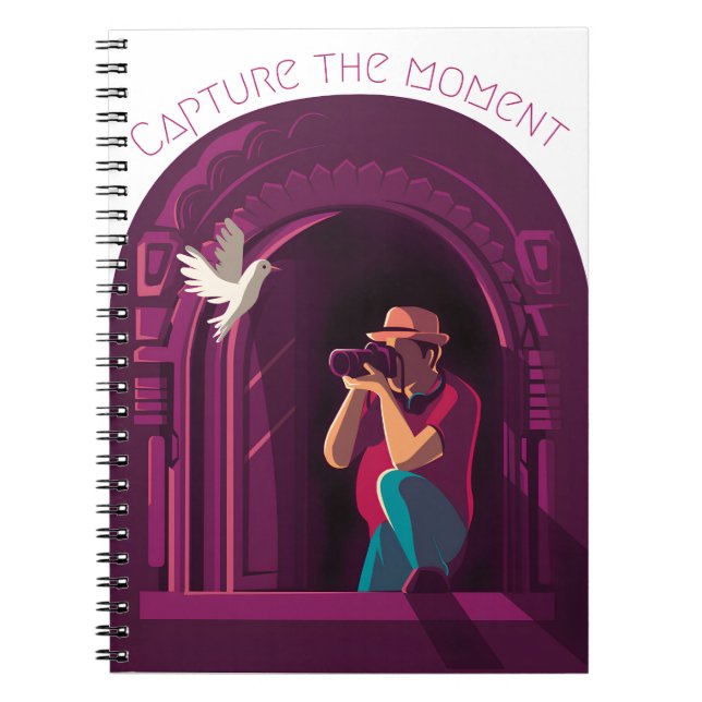 Caderno Espiral Capturar o momento (Frente)