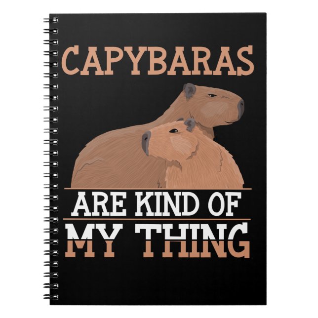 Caderno Espiral Capybara Lover Women Men Animal Love (Frente)