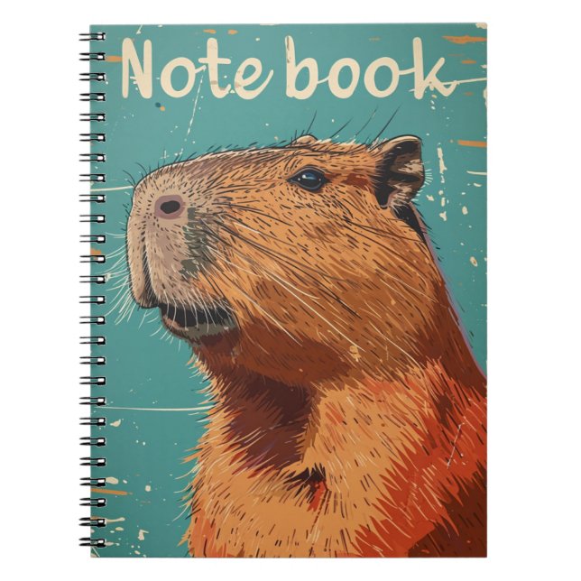Caderno Espiral Capybara Vintage (Frente)