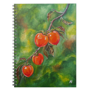 Caderno Espiral Caquis na Névoa de Outubro por Alfred Fox