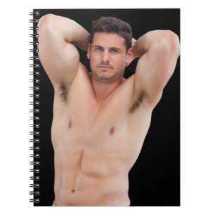 Caderno Espiral Cara de academia musculoso fisiculturista halterof