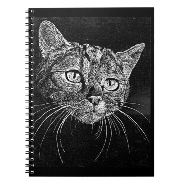 Caderno Espiral Cara de gato... DIÁRIO (Frente)