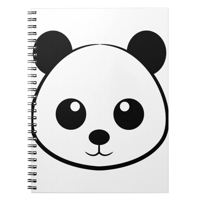 Caderno Espiral Cara de panda sorridente (Frente)