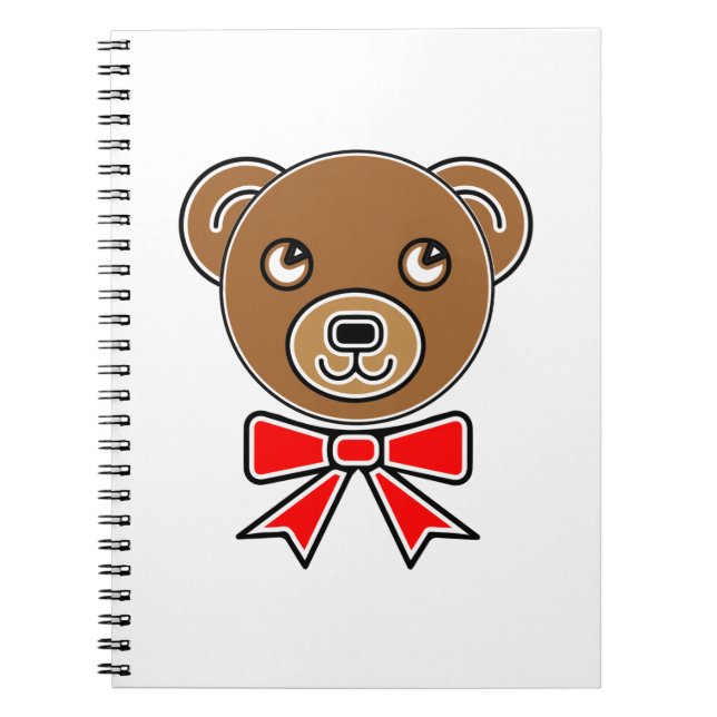 Caderno Espiral Cara de urso engraçado (Frente)