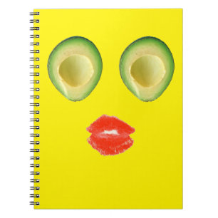 Caderno Espiral Cara divertida 4Keith do abacate