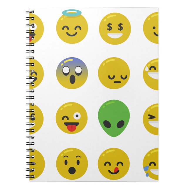 Caderno Espiral Cara feliz Emoji (Frente)
