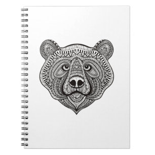 Caderno Espiral Cara inspirada do urso