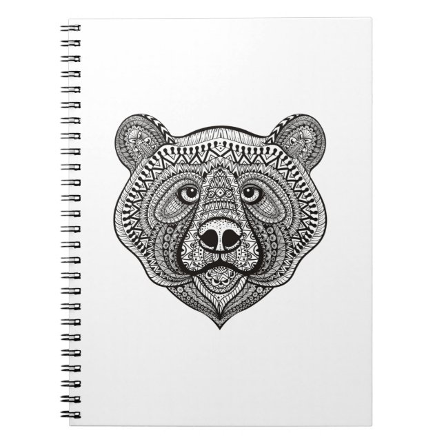 Caderno Espiral Cara inspirada do urso (Frente)