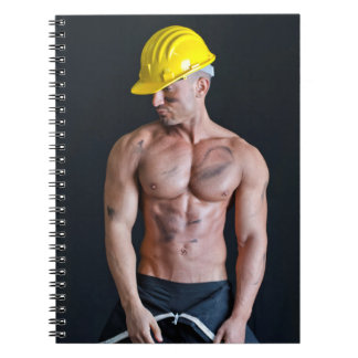 Caderno Espiral Cara Quente Camisa Sexy Sem Musculoso Construção