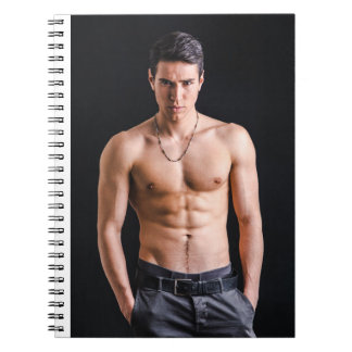 Caderno Espiral Cara Quente Homem Sexy Sem Camisa Stud Poses