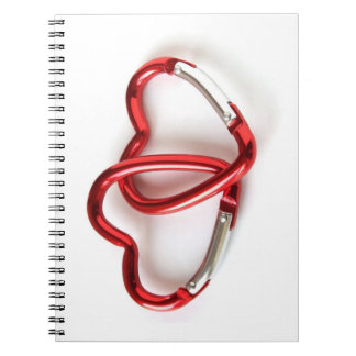 Caderno Espiral Carabineiros de coração entrelaçados