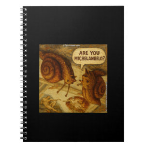 Caderno Espiral Caracol Curioso & Paródia de Michelangelo Cartoon 