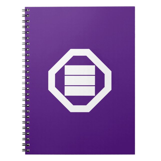 Caderno Espiral Caracteres Kanji para três na bandeja (Frente)