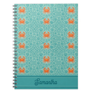 Caderno Espiral Caranguejo Sinfonia Ornamental Personalizada