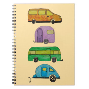 Caderno Espiral Caravanas de camping