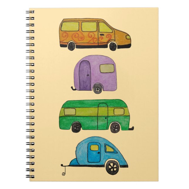 Caderno Espiral Caravanas de camping (Frente)