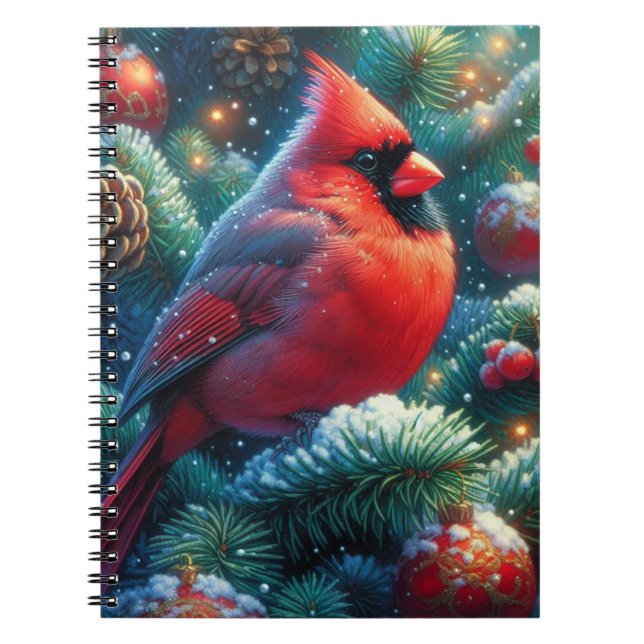 Caderno Espiral Cardeal de Natal/Inverno (Frente)